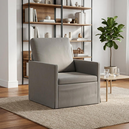 Armchair Light Grey 70 x 81 x 82 cm Velvet