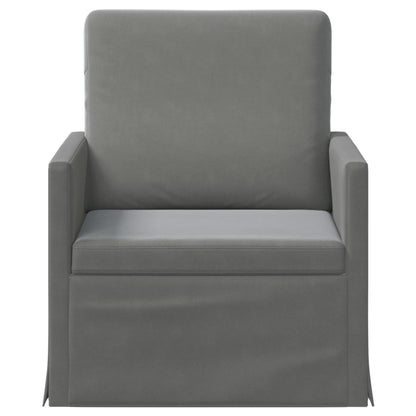Armchair Dark Grey 70 x 81 x 82 cm Velvet