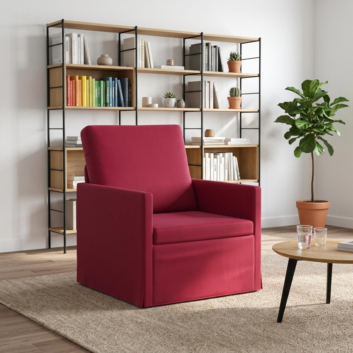 Armchair Wine Red 70 x 81 x 82 cm Velvet