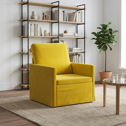 Armchair Yellow 70 x 81 x 82 cm Velvet