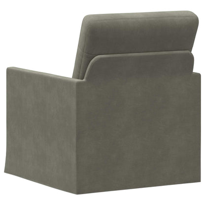 Armchair Light Grey 70 x 81 x 82 cm Corduroy Fabric