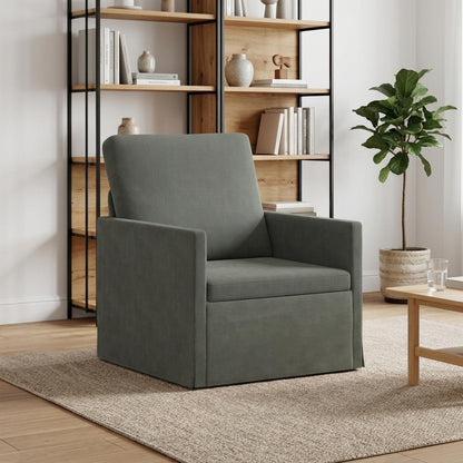Armchair Dark Grey 70 x 81 x 82 cm Corduroy Fabric