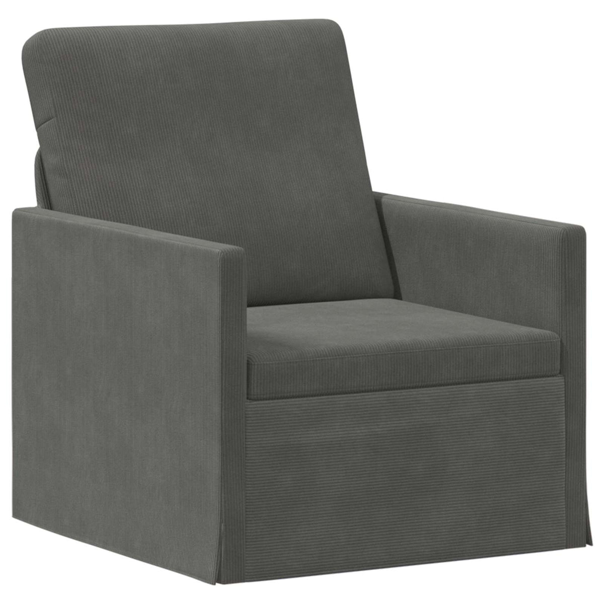 Armchair Dark Grey 70 x 81 x 82 cm Corduroy Fabric