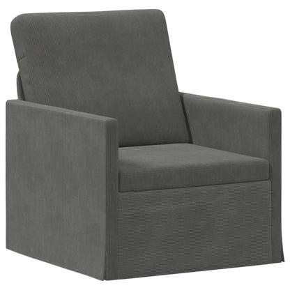 Armchair Dark Grey 70 x 81 x 82 cm Corduroy Fabric
