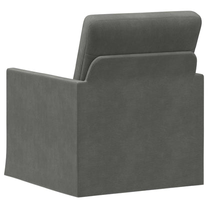 Armchair Dark Grey 70 x 81 x 82 cm Corduroy Fabric