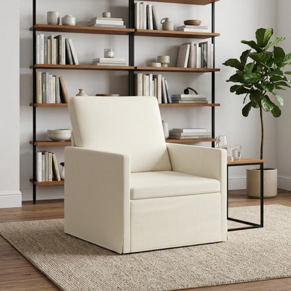 Armchair Cream 70 x 81 x 82 cm Corduroy Fabric