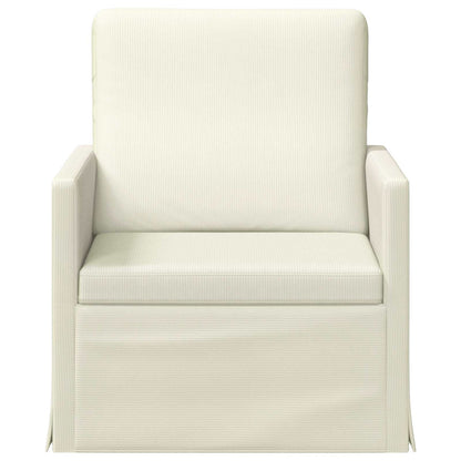 Armchair Cream 70 x 81 x 82 cm Corduroy Fabric