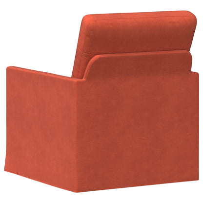 Armchair Red Orange 70 x 81 x 82 cm Corduroy Fabric