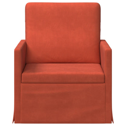 Armchair Red Orange 70 x 81 x 82 cm Corduroy Fabric