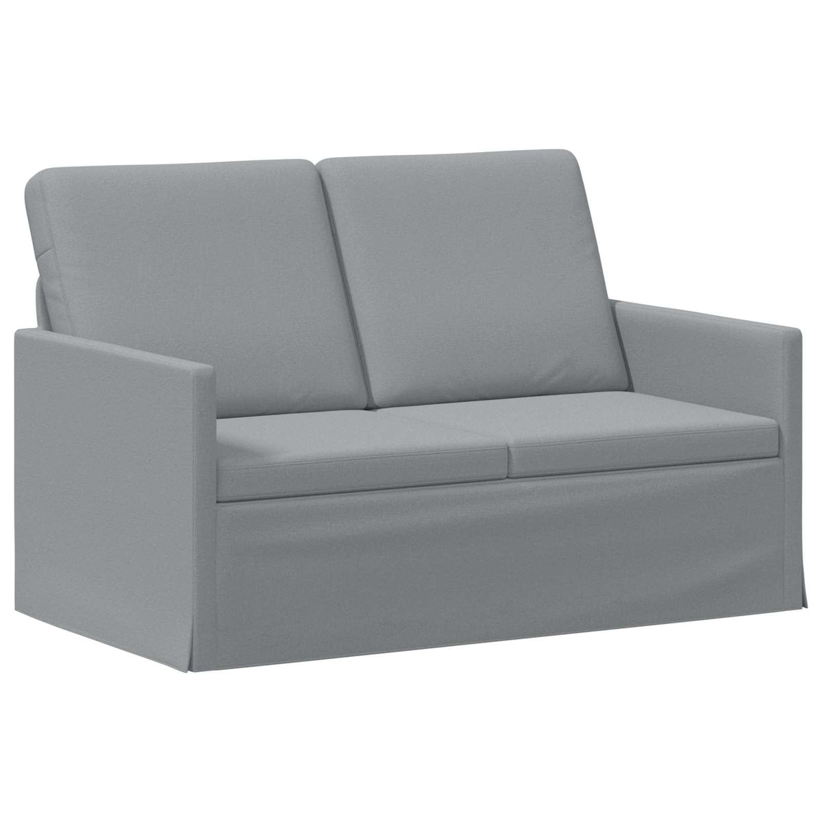 2 Seater Sofa Light Grey 130 x 81 x 82 cm Fabric