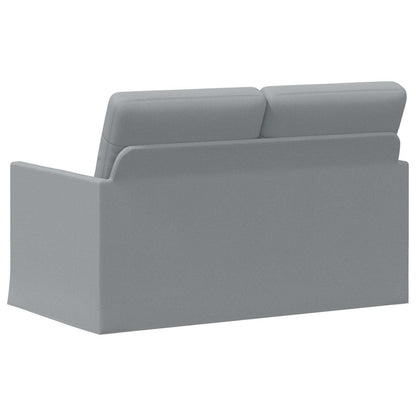 2 Seater Sofa Light Grey 130 x 81 x 82 cm Fabric