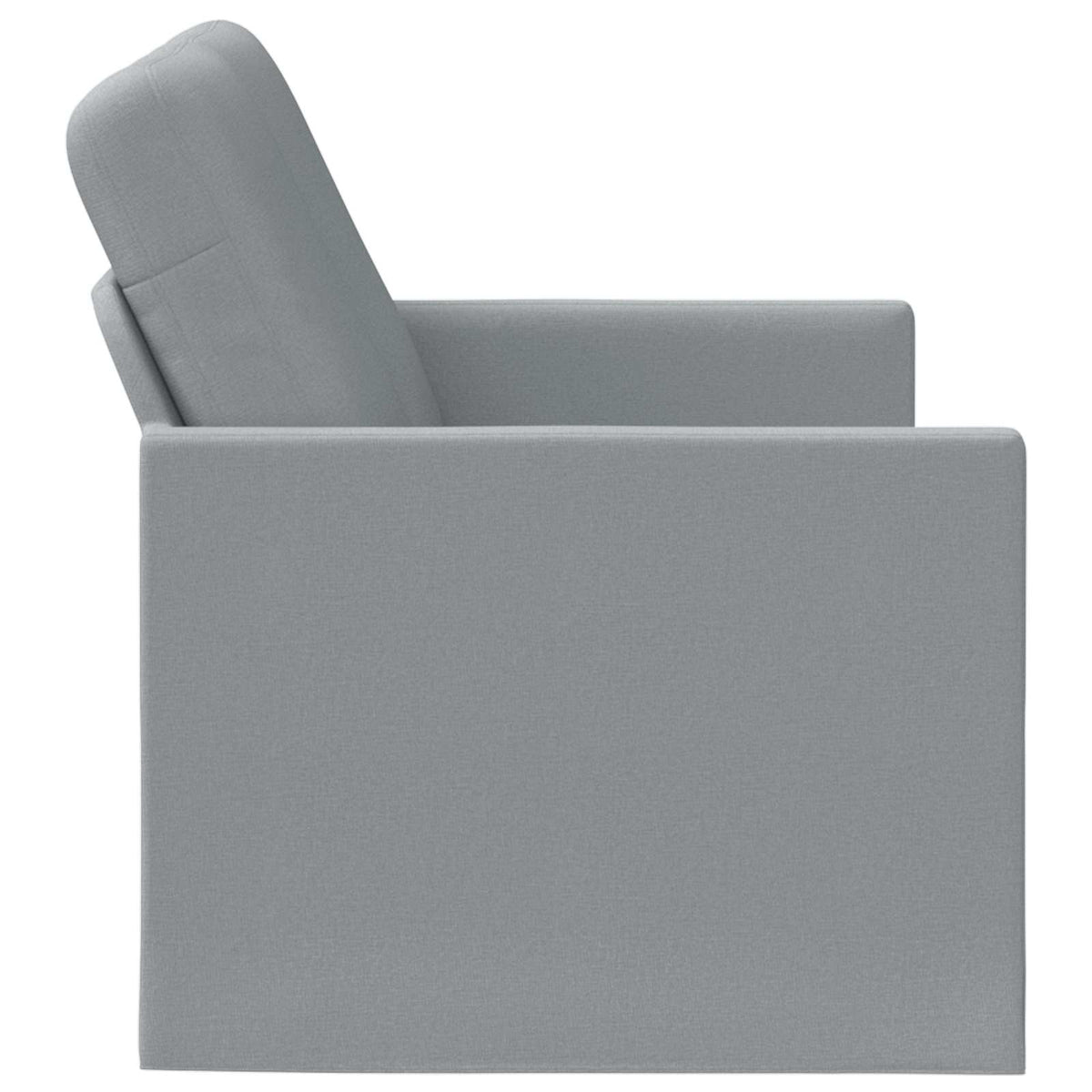 2 Seater Sofa Light Grey 130 x 81 x 82 cm Fabric