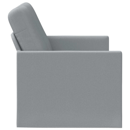 2 Seater Sofa Light Grey 130 x 81 x 82 cm Fabric