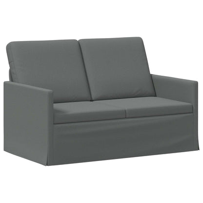 2 Seater Sofa Dark Grey 130 x 81 x 82 cm Fabric