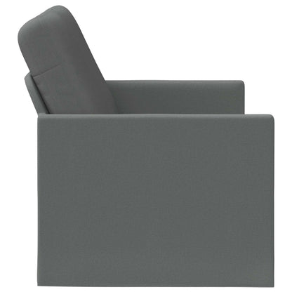 2 Seater Sofa Dark Grey 130 x 81 x 82 cm Fabric