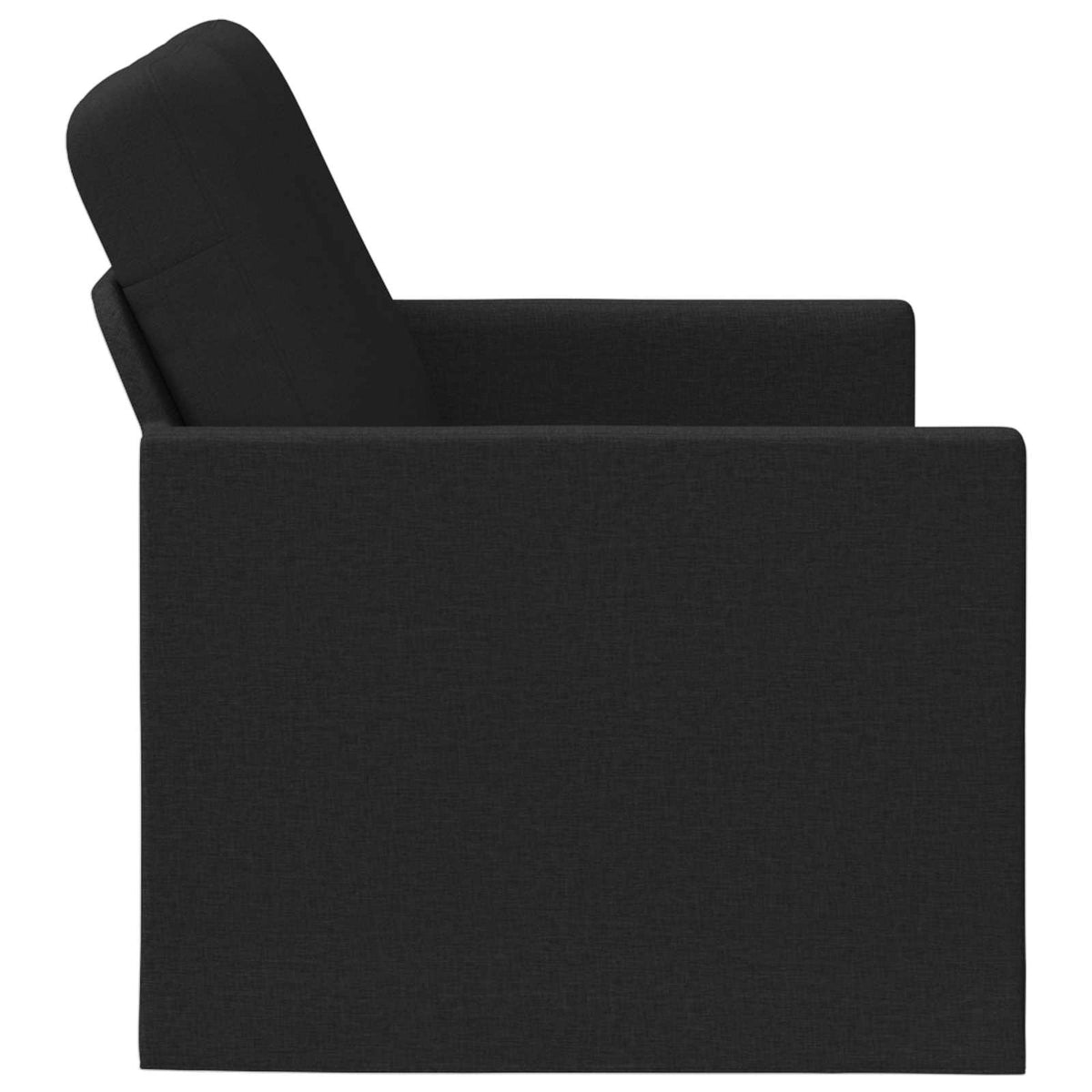 2 Seater Sofa Black 130 x 81 x 82 cm Fabric