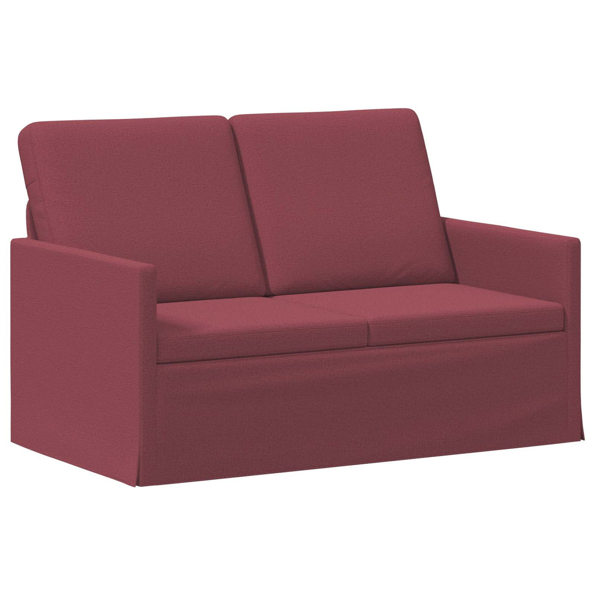 2 Seater Sofa Wine Red 130 x 81 x 82 cm Fabric