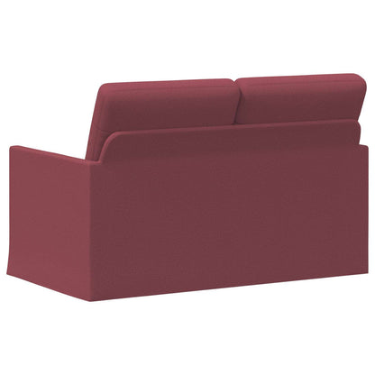 2 Seater Sofa Wine Red 130 x 81 x 82 cm Fabric