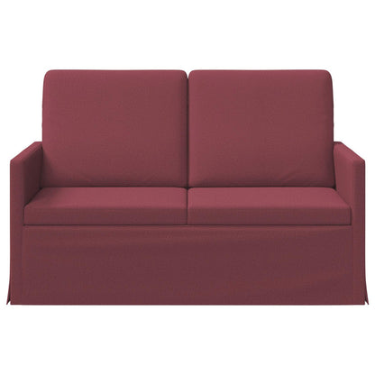 2 Seater Sofa Wine Red 130 x 81 x 82 cm Fabric