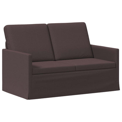 2 Seater Sofa Dark Brown 130 x 81 x 82 cm Fabric