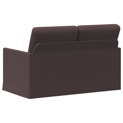 2 Seater Sofa Dark Brown 130 x 81 x 82 cm Fabric