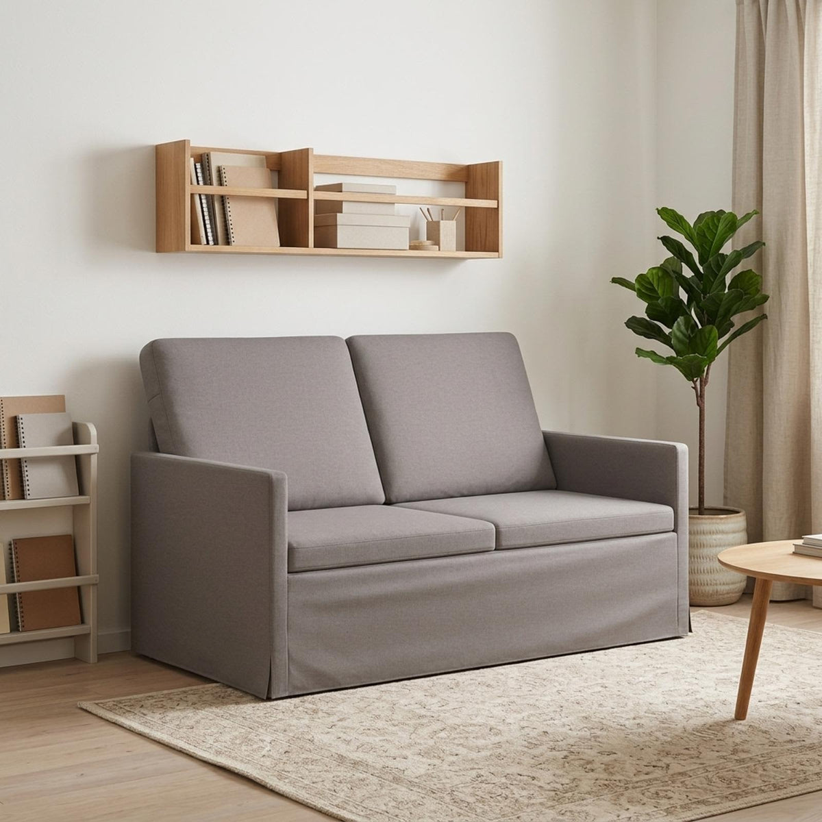 2 Seater Sofa Taupe 130 x 81 x 82 cm Fabric