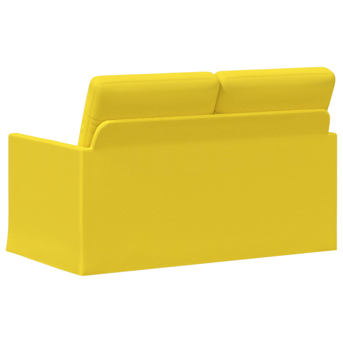 2 Seater Sofa Light Yellow 130 x 81 x 82 cm Fabric