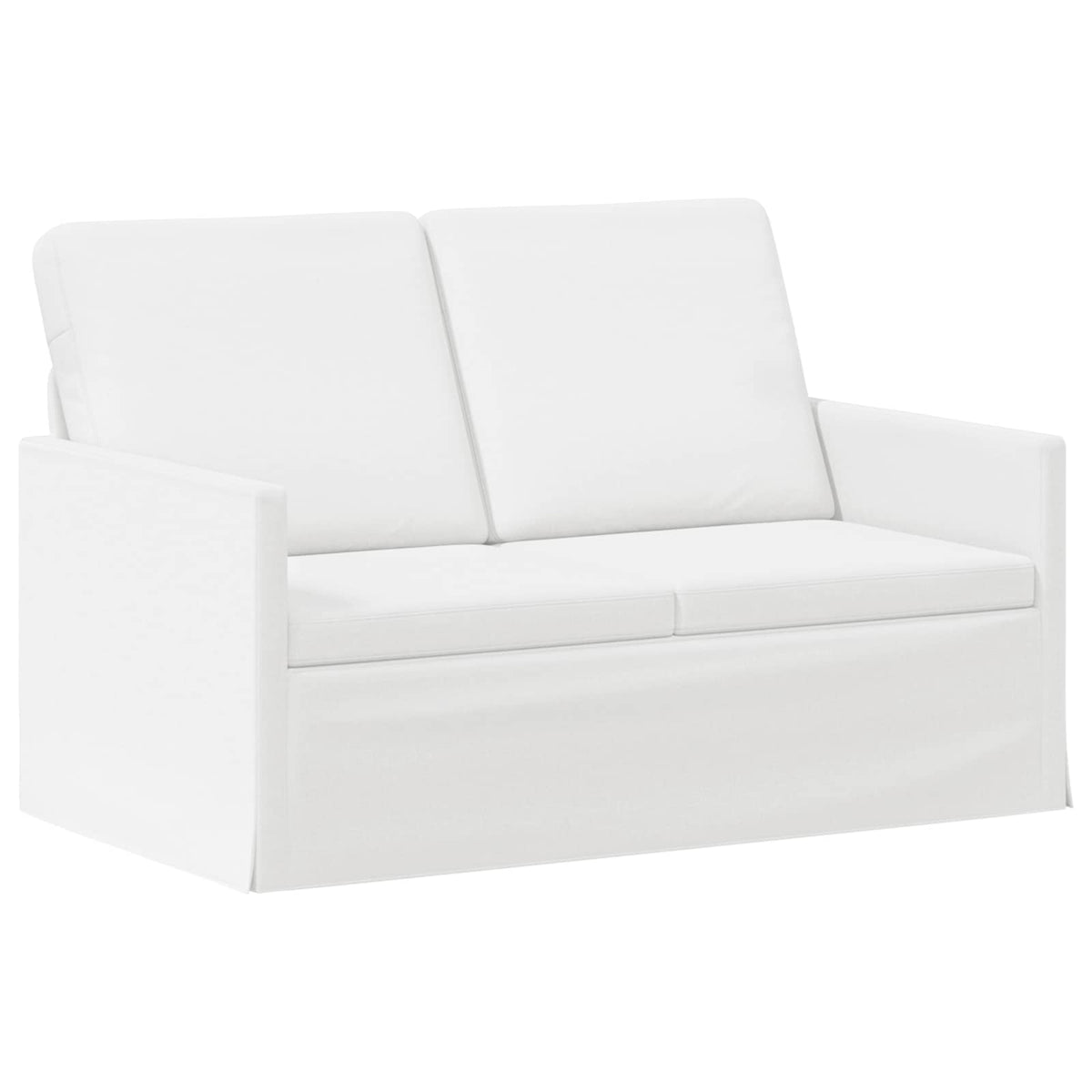 2 Seater Sofa White 130 x 81 x 82 cm Fabric