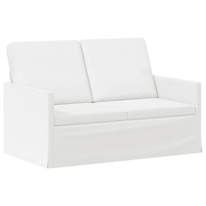 2 Seater Sofa White 130 x 81 x 82 cm Fabric