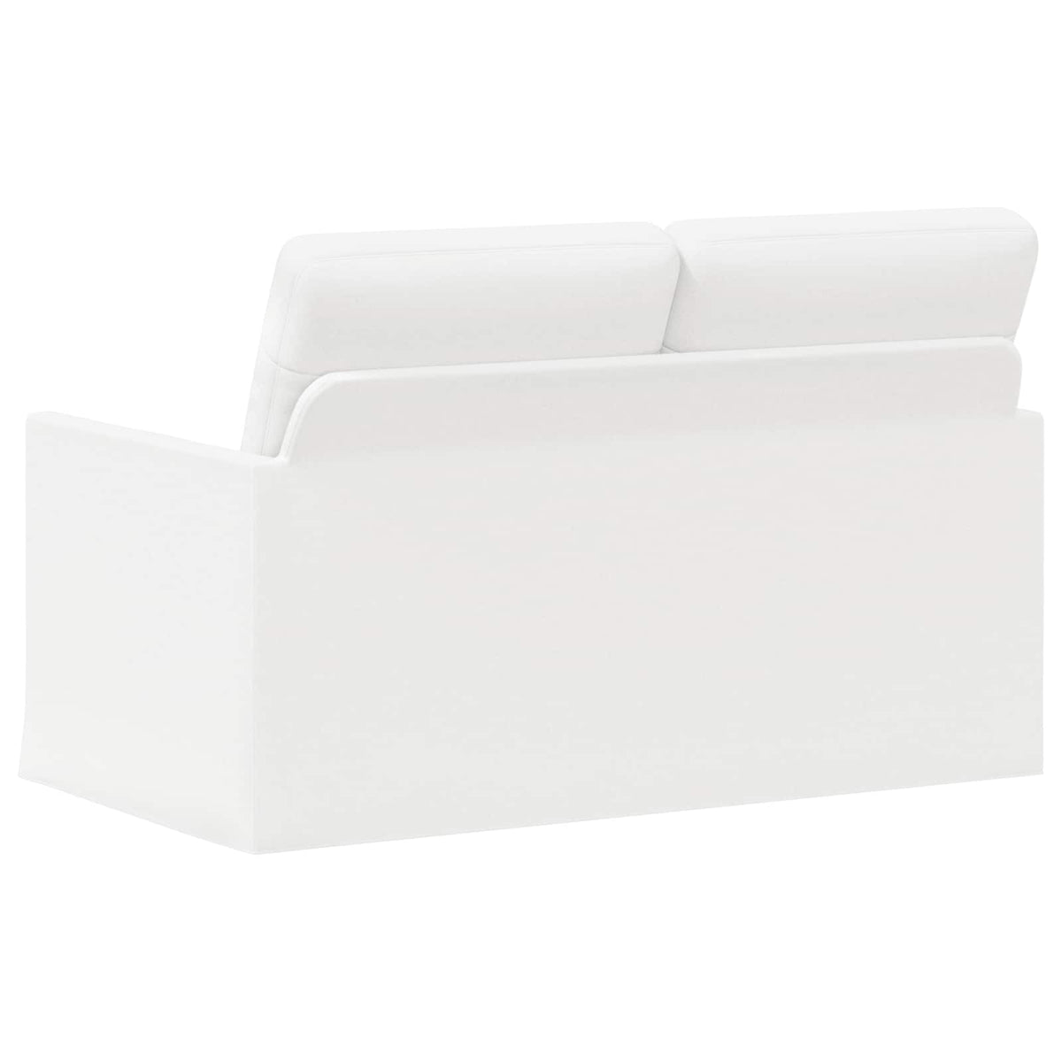2 Seater Sofa White 130 x 81 x 82 cm Fabric