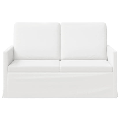 2 Seater Sofa White 130 x 81 x 82 cm Fabric