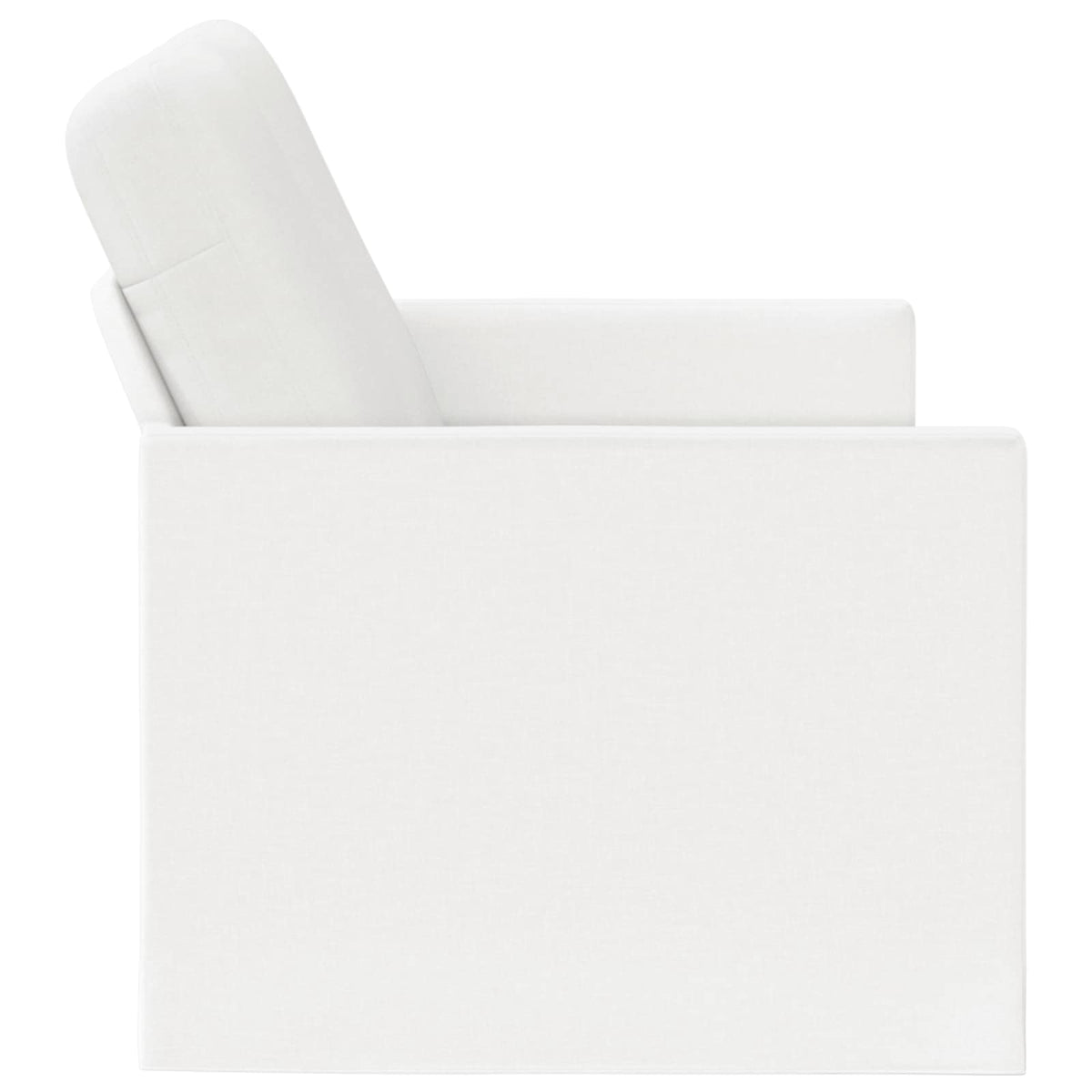 2 Seater Sofa White 130 x 81 x 82 cm Fabric