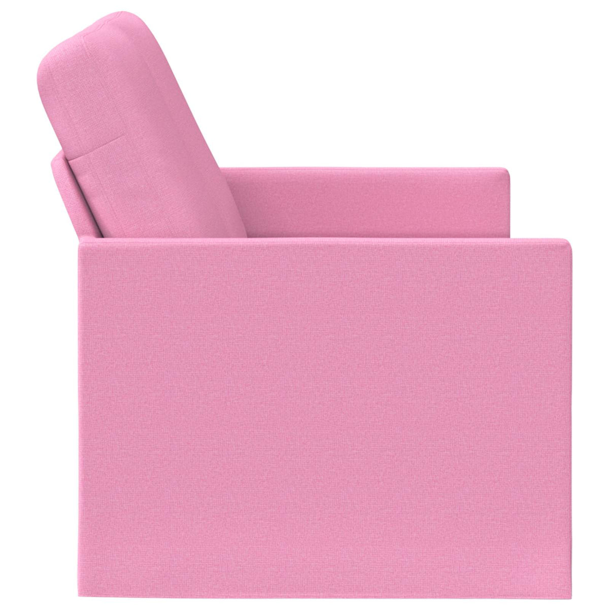 2 Seater Sofa Pink 130 x 81 x 82 cm Fabric