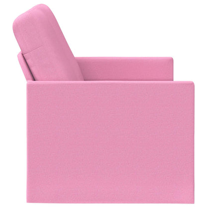 2 Seater Sofa Pink 130 x 81 x 82 cm Fabric