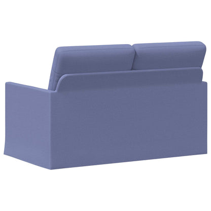 2 Seater Sofa Jeans Blue 130 x 81 x 82 cm Fabric