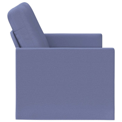 2 Seater Sofa Jeans Blue 130 x 81 x 82 cm Fabric