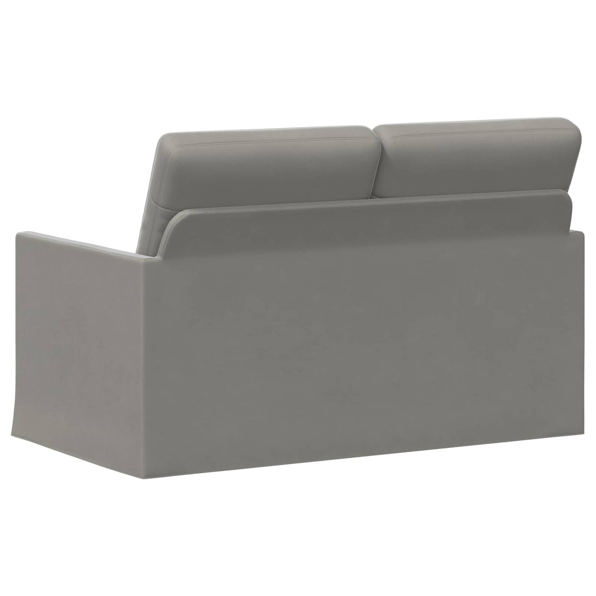 2 Seater Sofa Light Grey 130 x 81 x 82 cm Velvet