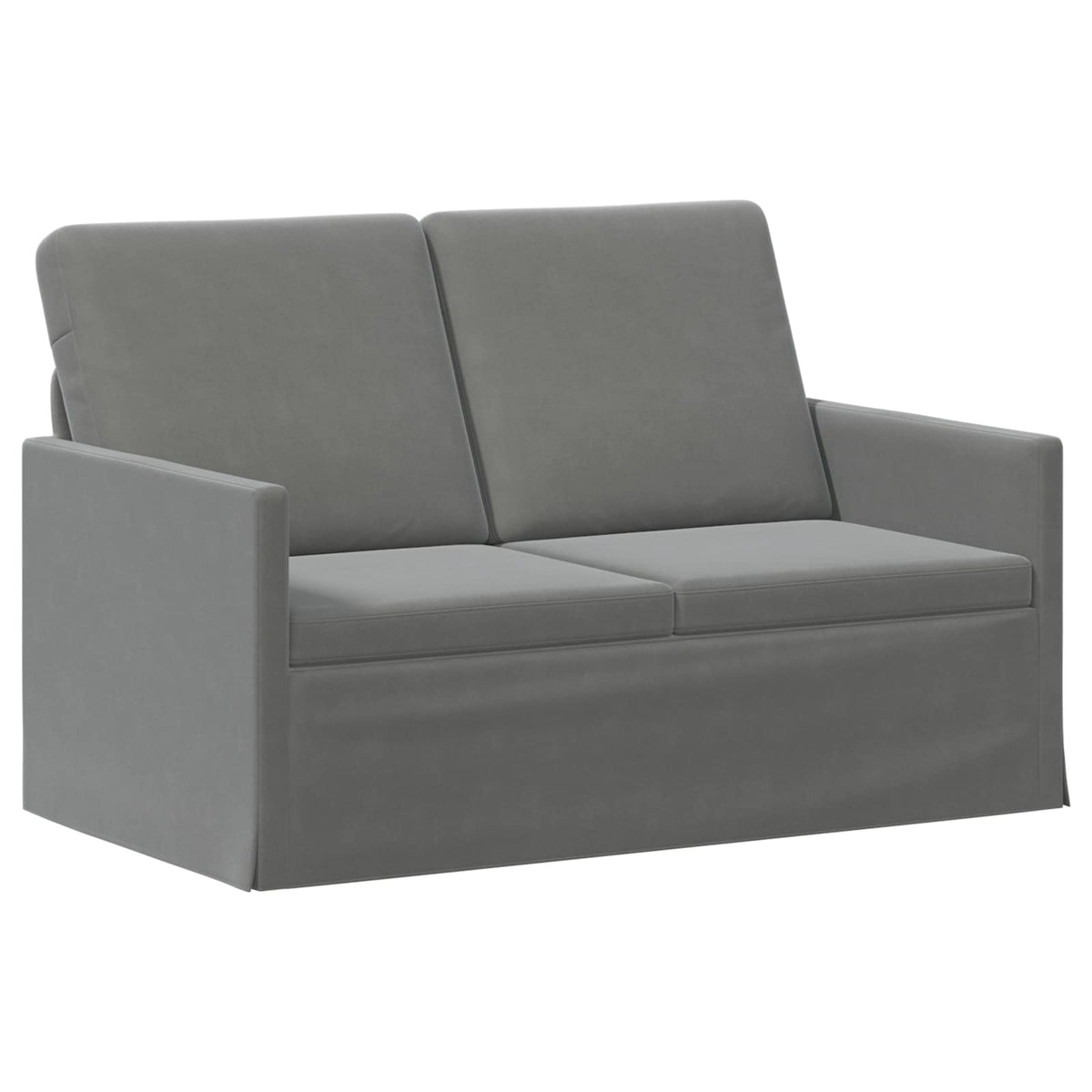 2 Seater Sofa Dark Grey 130 x 81 x 82 cm Velvet