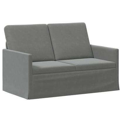 2 Seater Sofa Dark Grey 130 x 81 x 82 cm Velvet