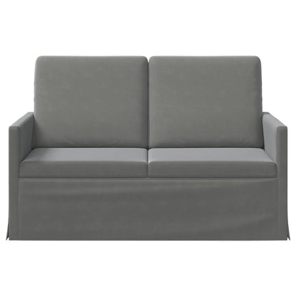 2 Seater Sofa Dark Grey 130 x 81 x 82 cm Velvet