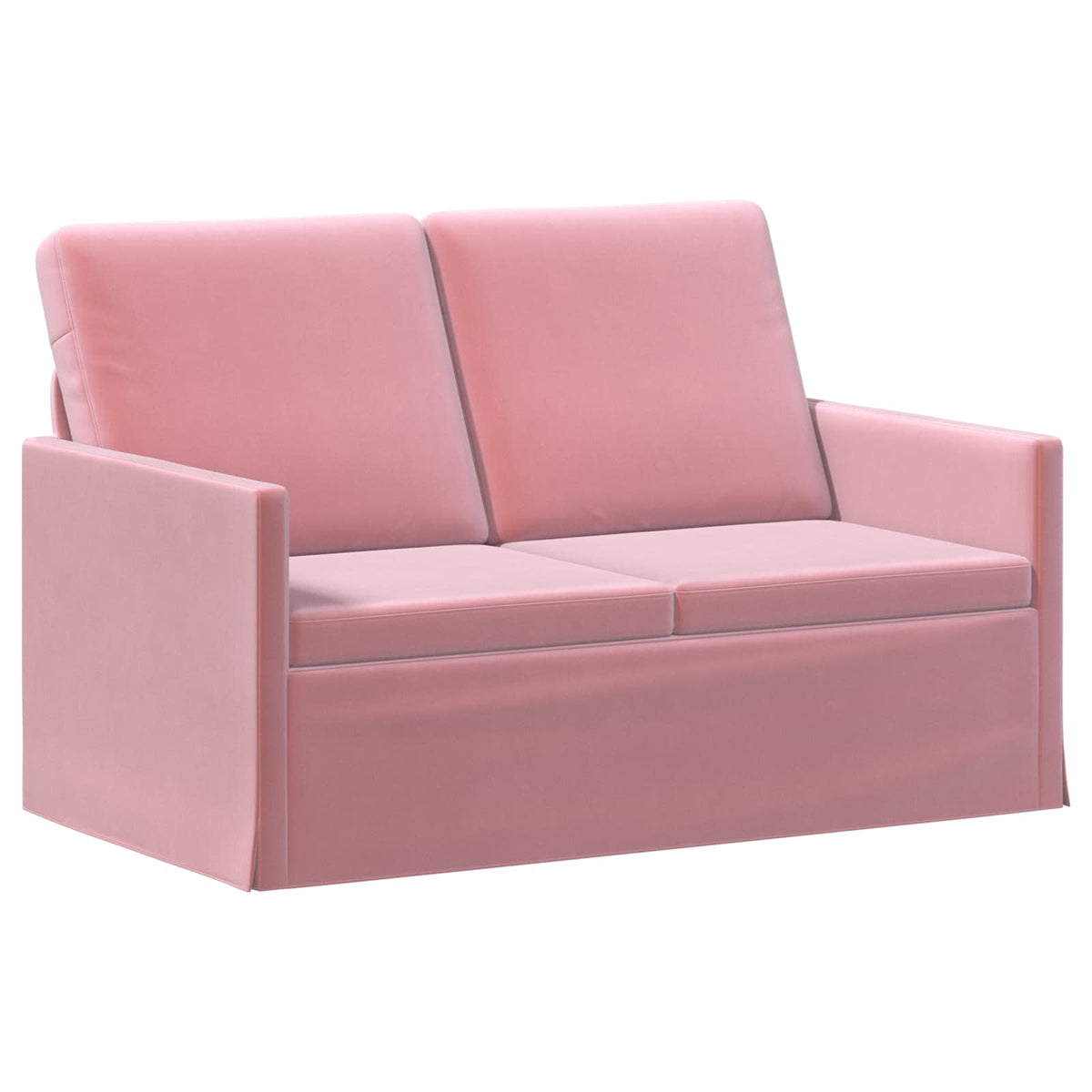 2 Seater Sofa Pink 130 x 81 x 82 cm Velvet