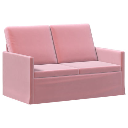 2 Seater Sofa Pink 130 x 81 x 82 cm Velvet