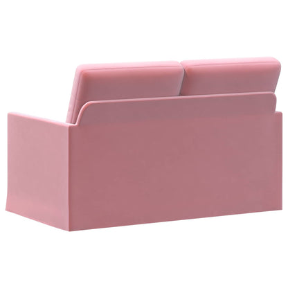 2 Seater Sofa Pink 130 x 81 x 82 cm Velvet