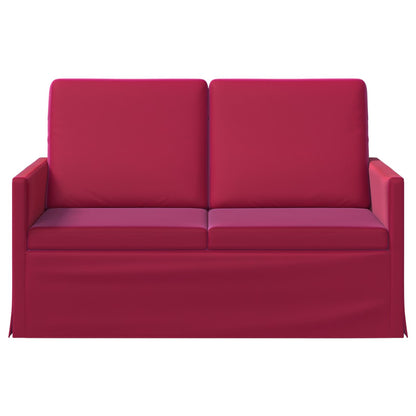 2 Seater Sofa Wine Red 130 x 81 x 82 cm Velvet