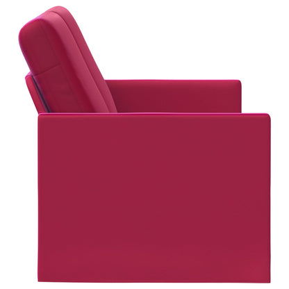 2 Seater Sofa Wine Red 130 x 81 x 82 cm Velvet
