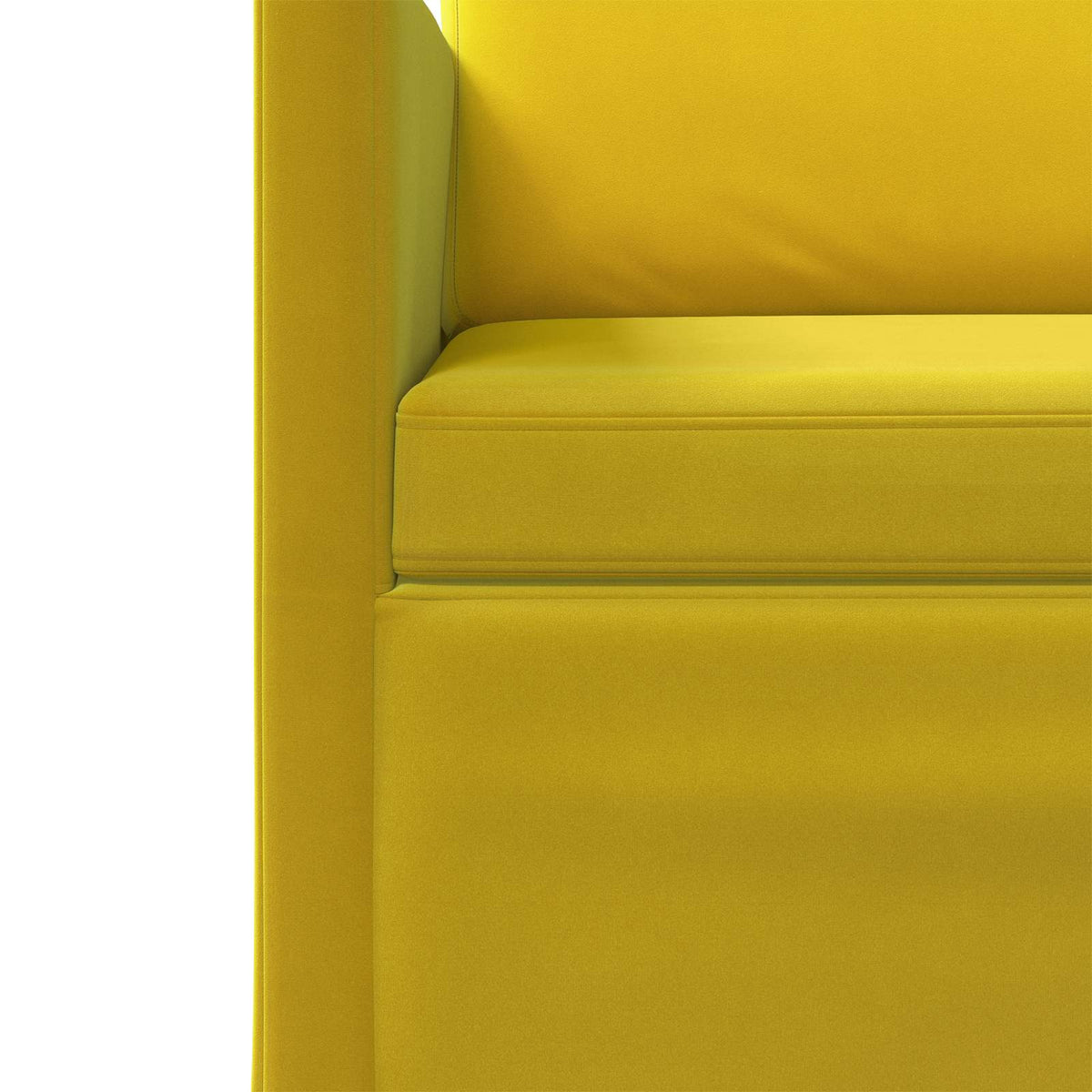 2 Seater Sofa Yellow 130 x 81 x 82 cm Velvet