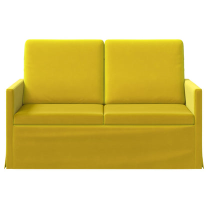 2 Seater Sofa Yellow 130 x 81 x 82 cm Velvet