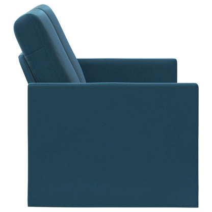 2 Seater Sofa Blue 130 x 81 x 82 cm Velvet