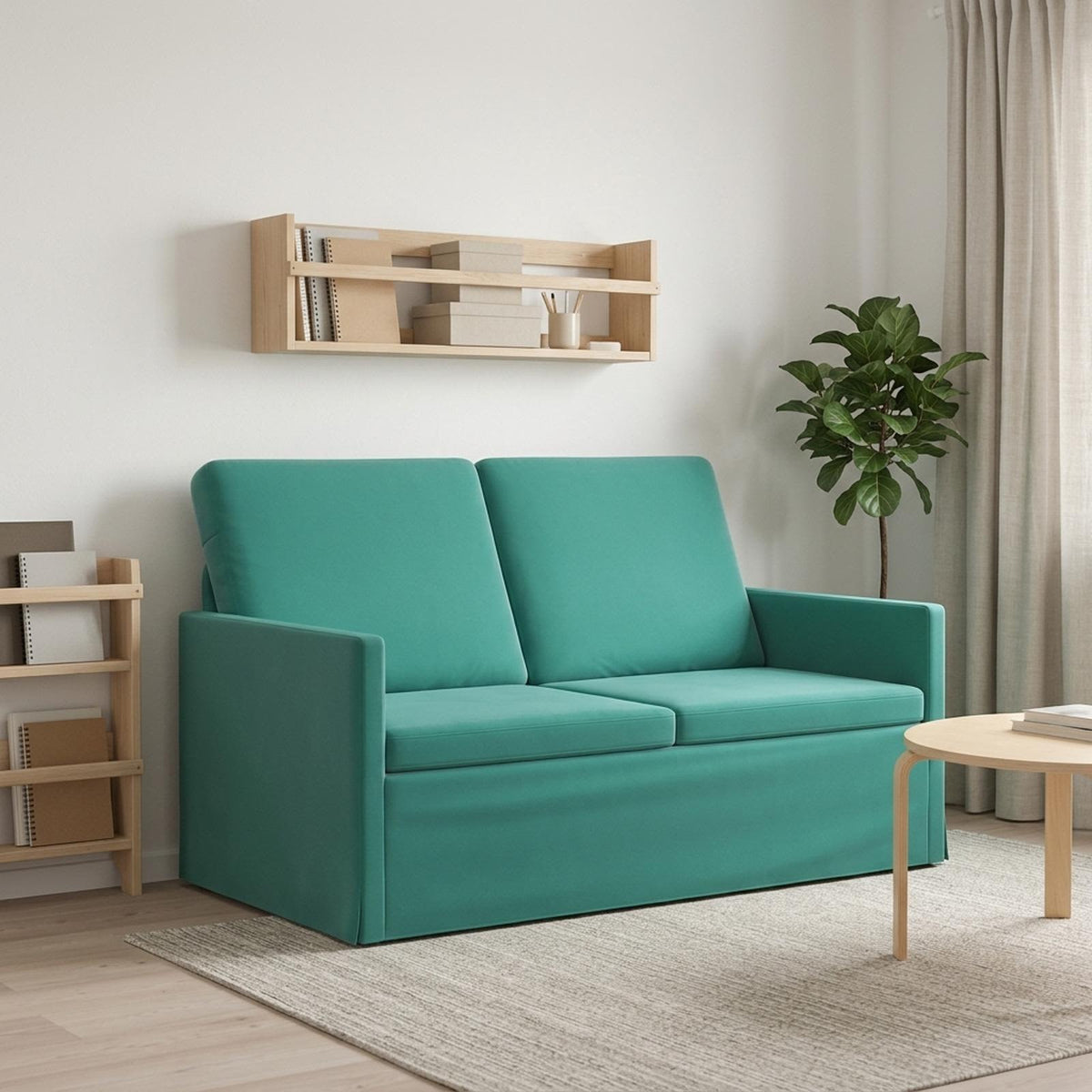 2 Seater Sofa Turquoise 130 x 81 x 82 cm Velvet