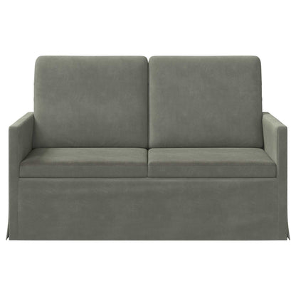 2 Seater Sofa Light Grey 130 x 81 x 82 cm Corduroy Fabric